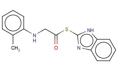 ETHANETHIOIC ACID, ((2-METHYLPHENYL)AMINO)-, S-1H-BENZIMIDAZOL-2-YL ESTER